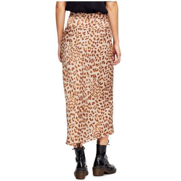 Free People Normani Leopard Print Midi Skirt - Picture 3 of 5